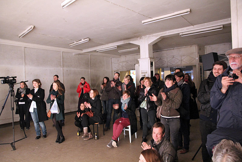 the audience at the end of the performance